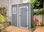 Abrigo de Jardim Resina Cinzento Monopente com Soalho 1,6m² Premium Keter