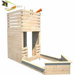 Cabana Torre Pirata em Madeira com Caixa de Areia – SOULET – 3 a 12 Anos – 6 Crianças