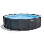 Piscina Graphite Redonda INTEX – 4,78 x 1,24m – Filtro de Areia + Escada + Cobertura