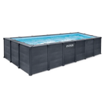 Piscina Graphite Retangular INTEX – 6,00 x 3,00 x 1,24m – Design Antracite