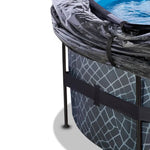 Piscina EXIT TOYS Redonda Ø488x122cm + Dômo – Bomba Areia + Escada – 8 Pessoas – 3 Cores