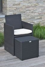Conjunto de Jardim Encaixável 10 Lugares em Resina Trançada