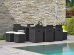 Conjunto de Jardim Encaixável 10 Lugares em Resina Trançada