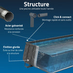 Piscina Exterior 5,50m x 2,7m x 1,2m Power Steel™ Bestway + Acessórios